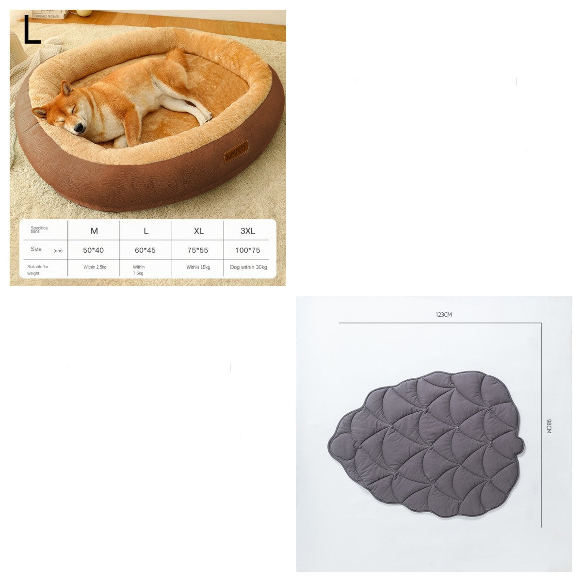 Removable & Washable Dog & Cat Bed – Soft and Comfortable Sleeping Spot
