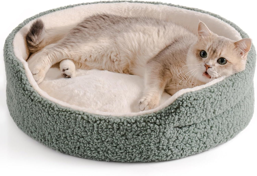 Washable Orthopedic Pet Bed with Non-Slip Base (Cats & Small Dogs)