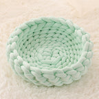 Soft Round Cat Sleeping Basket – Warm & Cozy Pet Bed