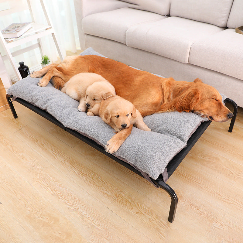Steel Frame Pet Bed with Removable Washable Mesh Cover – Up to 15 kg