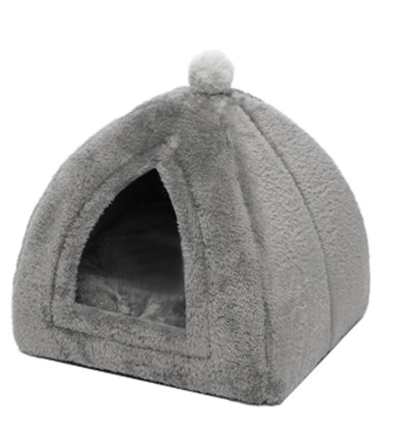 Closed Folding Pet House – Cozy Winter Nest for Cats & Small Dogs