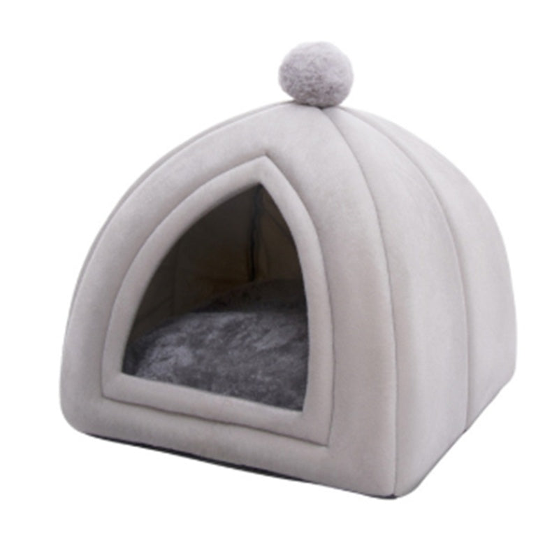 Closed Folding Pet House – Cozy Winter Nest for Cats & Small Dogs