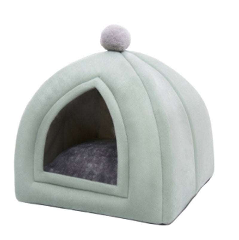 Closed Folding Pet House – Cozy Winter Nest for Cats & Small Dogs