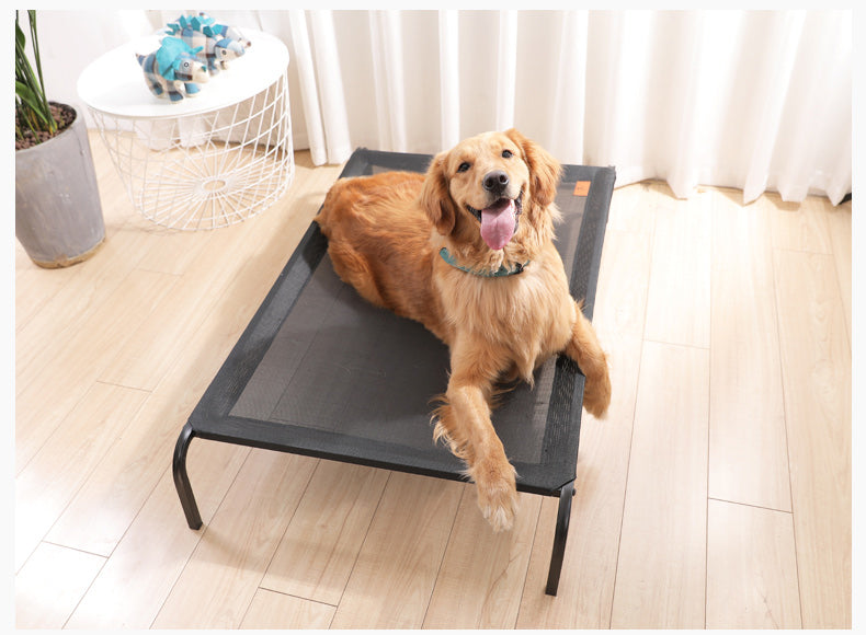 Steel Frame Pet Bed with Removable Washable Mesh Cover – Up to 15 kg