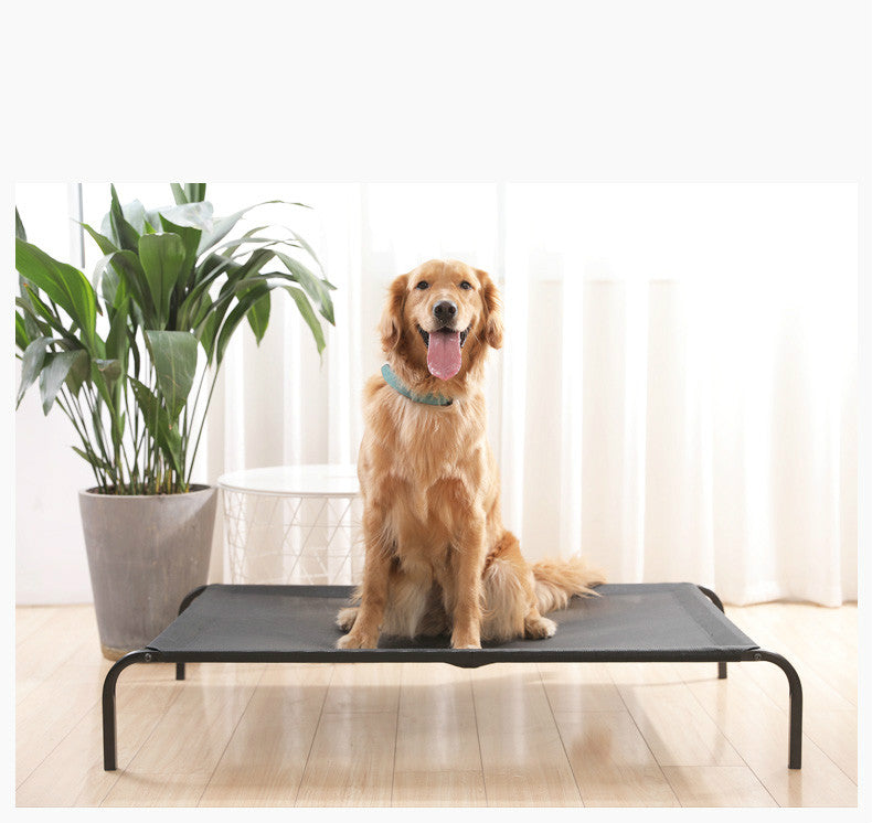 Steel Frame Pet Bed with Removable Washable Mesh Cover – Up to 15 kg