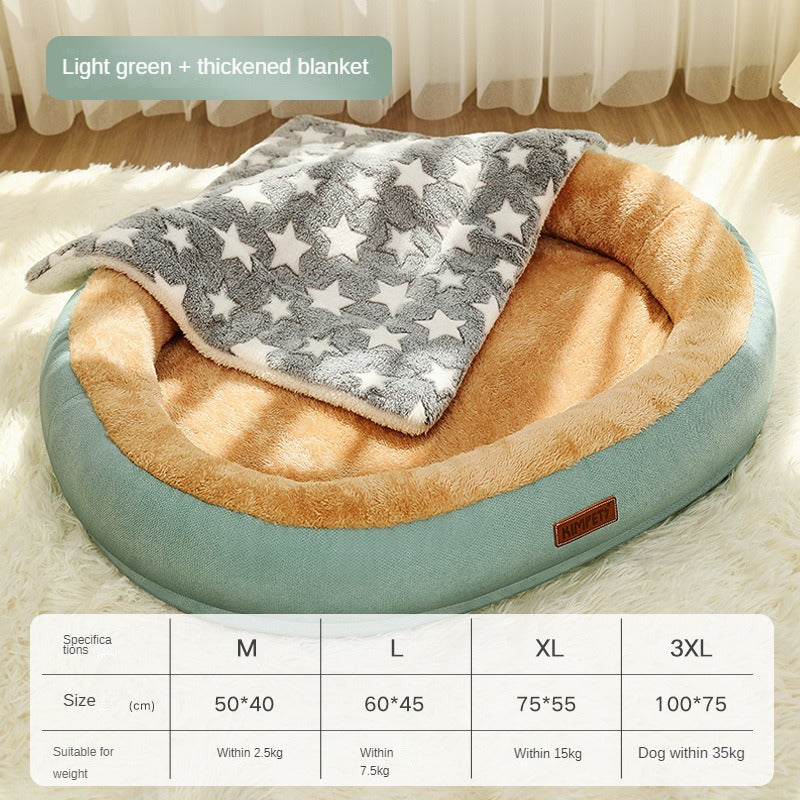Removable & Washable Dog & Cat Bed – Soft and Comfortable Sleeping Spot