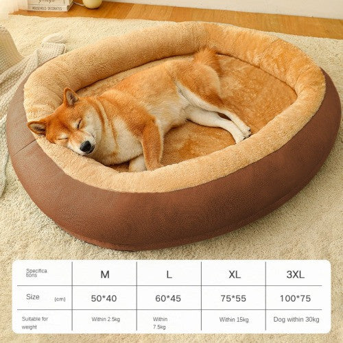 Removable & Washable Dog & Cat Bed – Soft and Comfortable Sleeping Spot