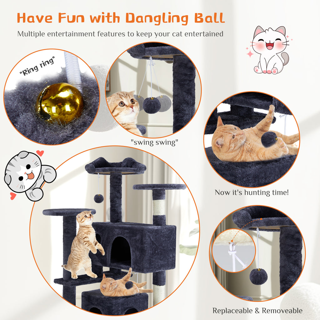 Cat Climbing Treehouse – Multi-Level Play & Rest Center