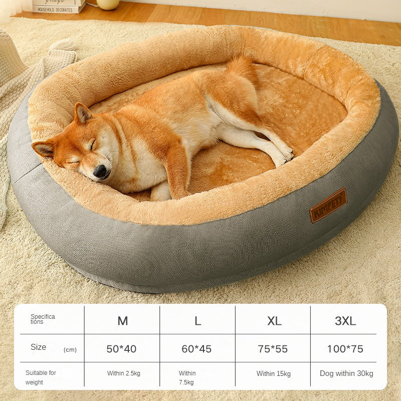 Removable & Washable Dog & Cat Bed – Soft and Comfortable Sleeping Spot