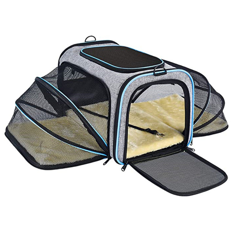 Expandable Airline-Approved Pet Carrier – Soft & Foldable Travel Bag