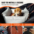 Dog Booster Car Seat Pet Car Seat For Small Dog Up To 25lbs Gray