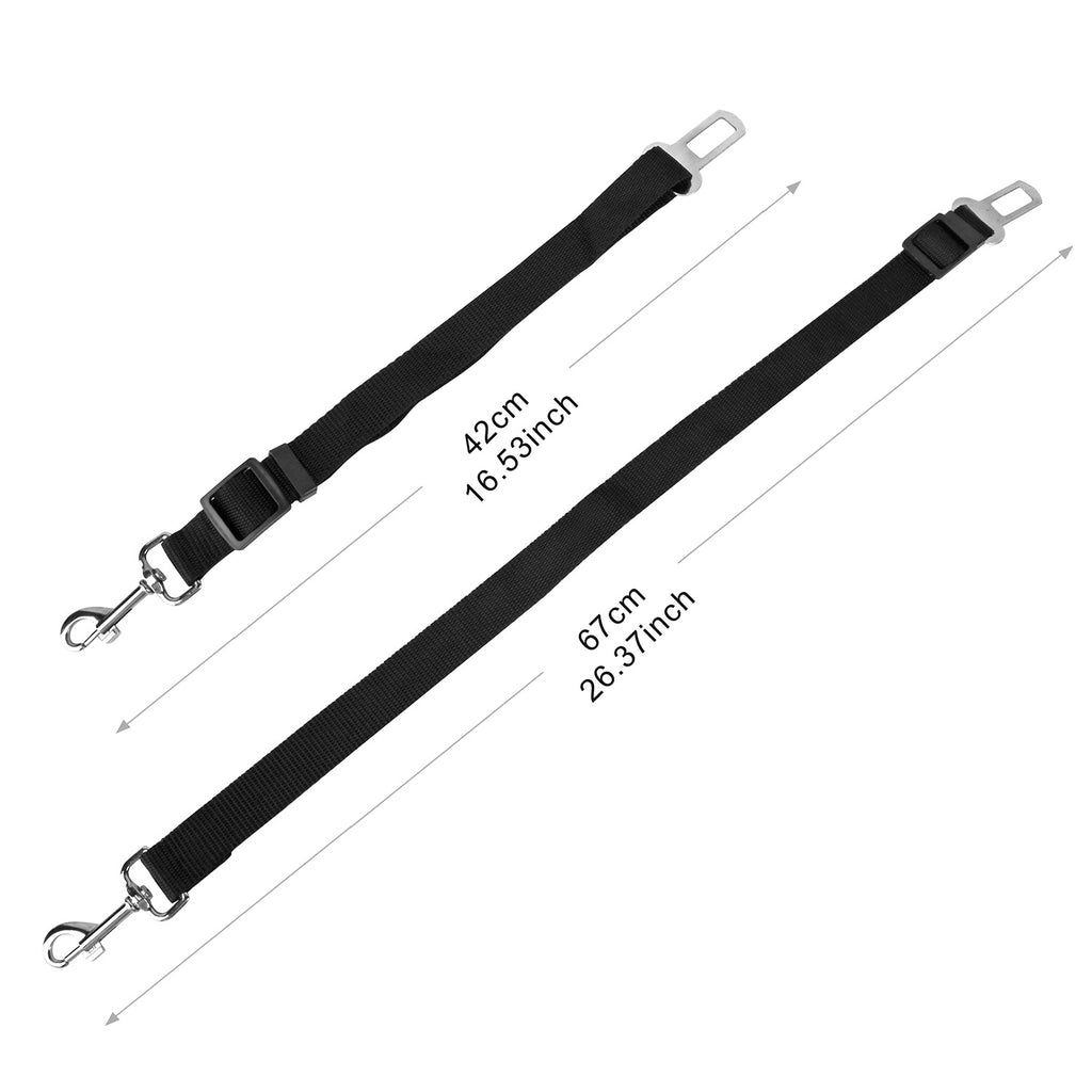 2-Pcs Pet Dog Seat Belt ( Adjustable Safety Strap)