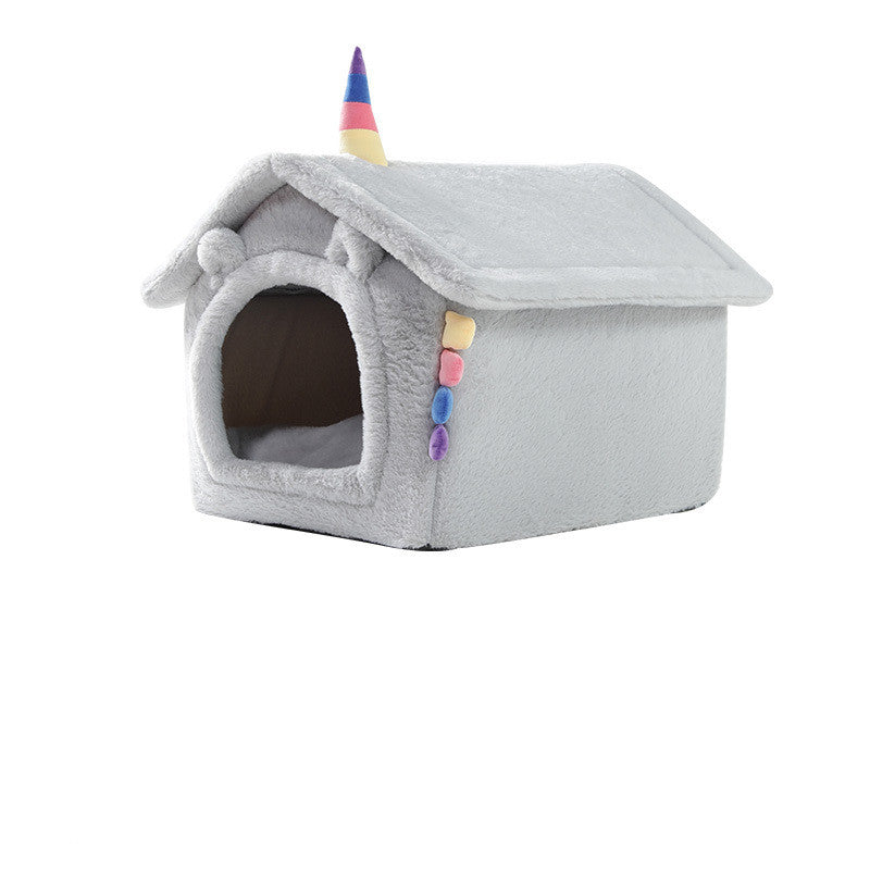 Small Teddy Pet House – Cozy Nest for Cats & Dogs