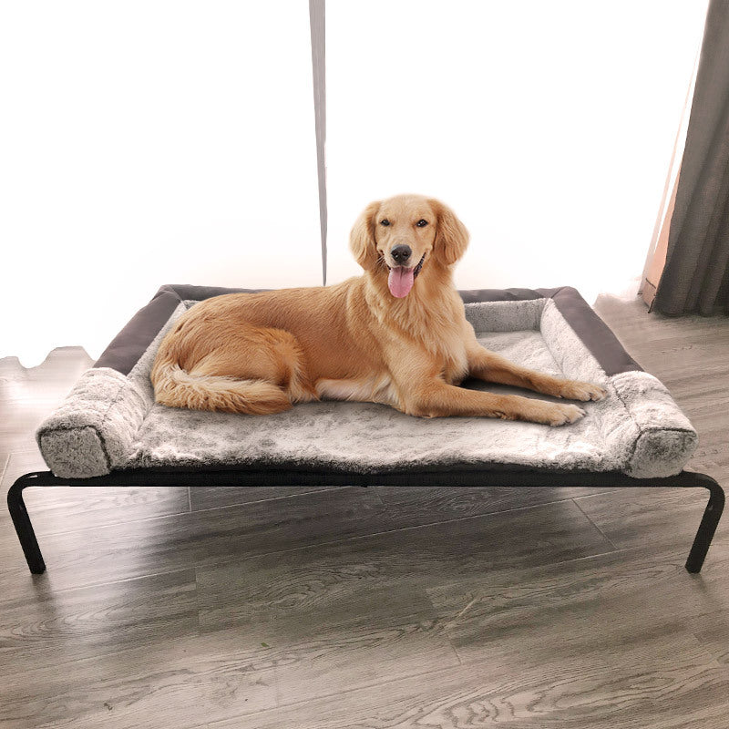 Steel Frame Pet Bed with Removable Washable Mesh Cover – Up to 15 kg