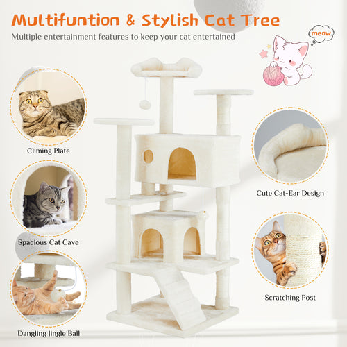 Cat Climbing Treehouse – Multi-Level Play & Rest Center