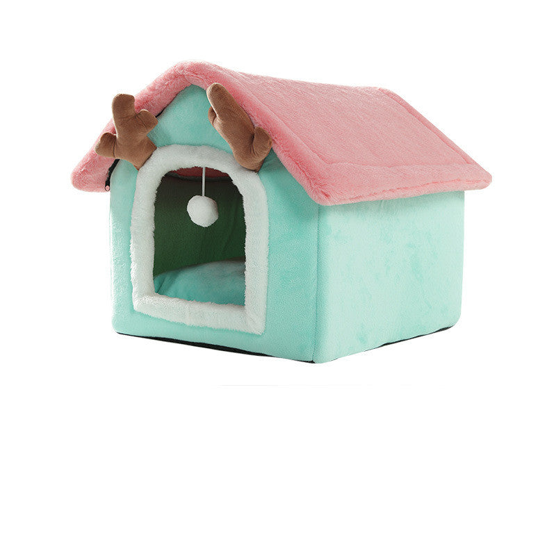 Small Teddy Pet House – Cozy Nest for Cats & Dogs