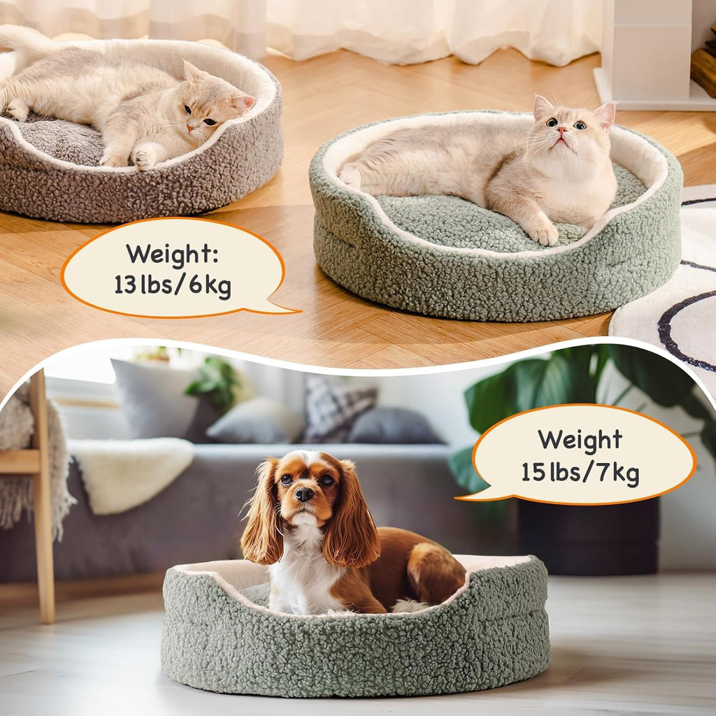 Washable Orthopedic Pet Bed with Non-Slip Base (Cats & Small Dogs)