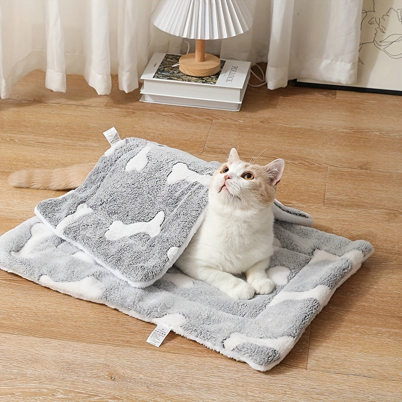Self-Warming Pet Bed Mat – Washable Reversible Crate Pad for Cats & Dogs