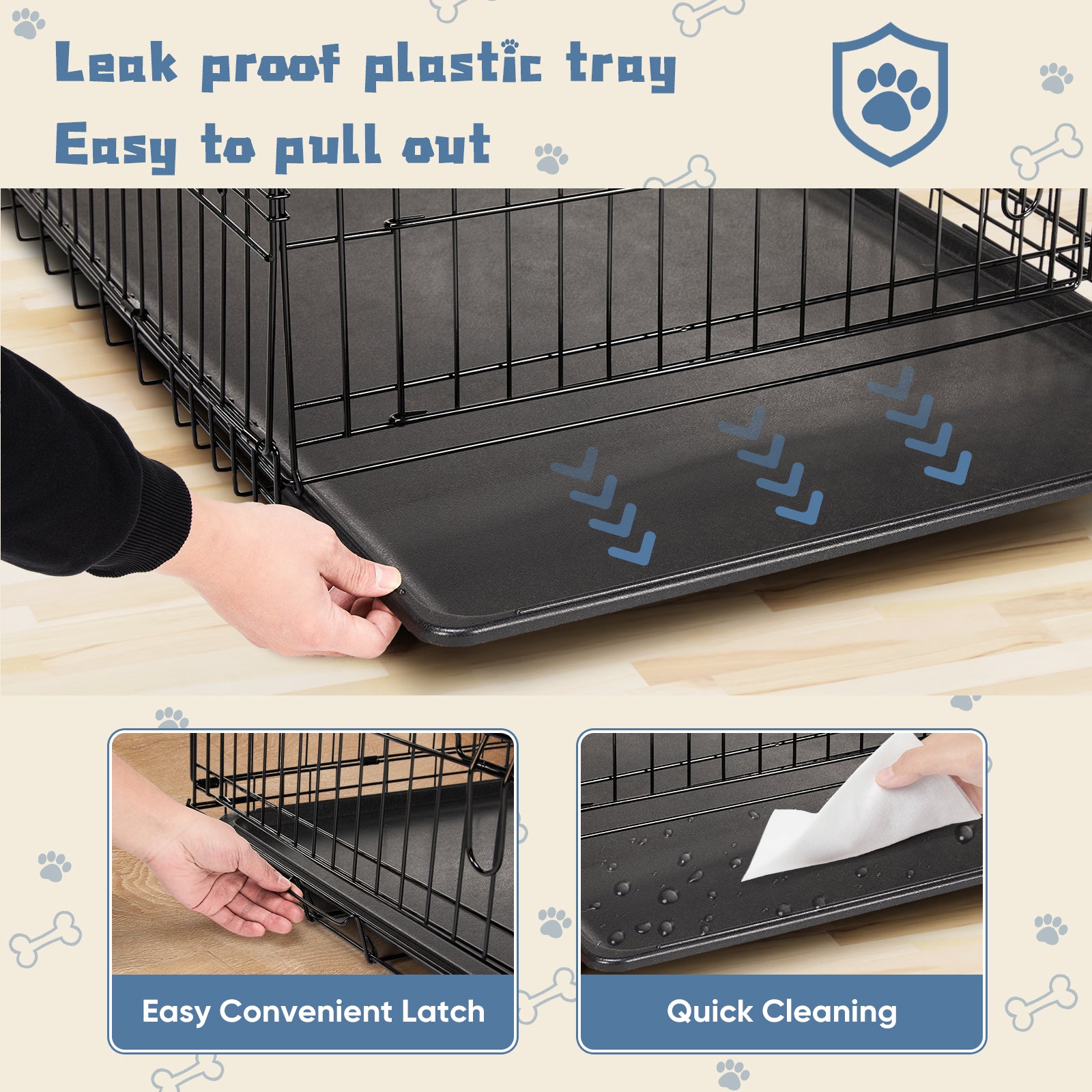 Portable Single Door Dog Cage