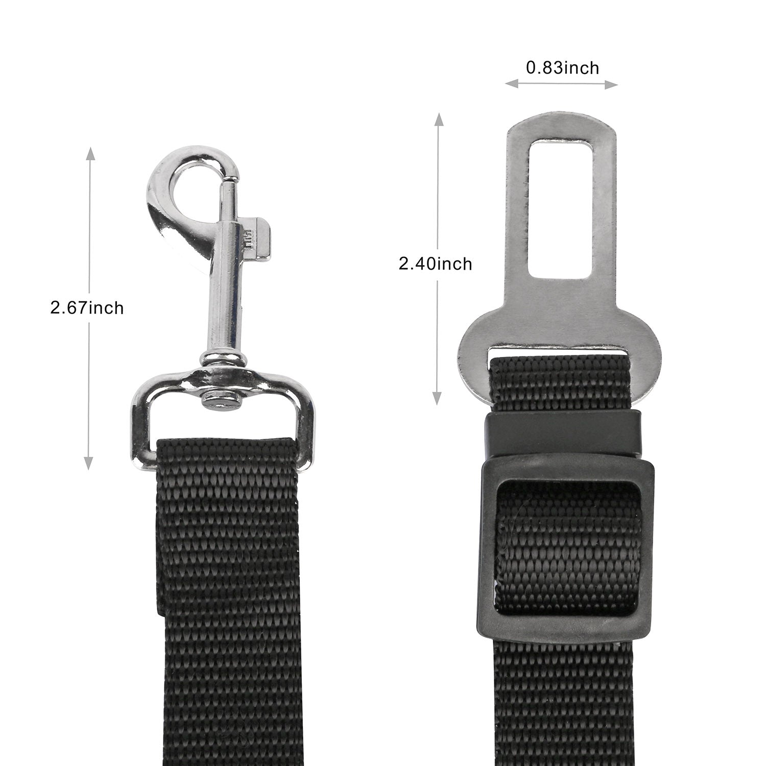 2-Pcs Pet Dog Seat Belt ( Adjustable Safety Strap)