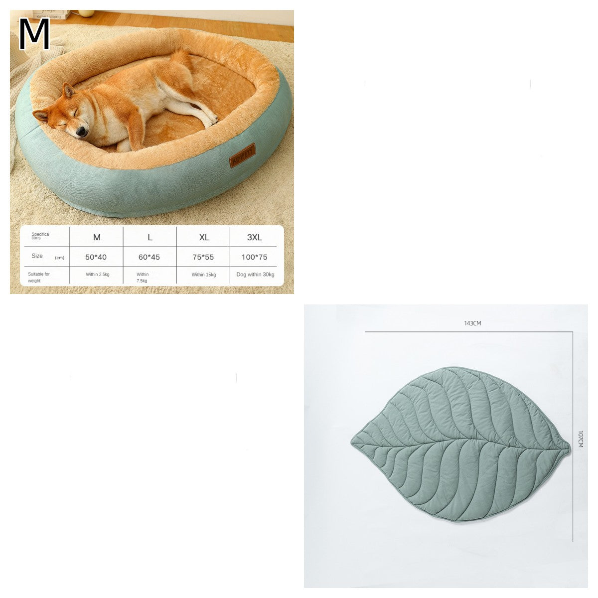 Removable & Washable Dog & Cat Bed – Soft and Comfortable Sleeping Spot