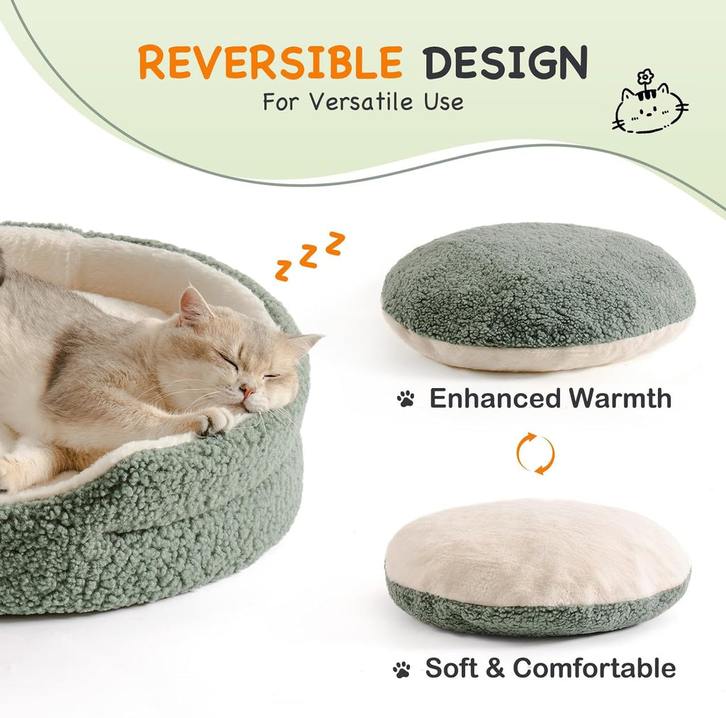 Washable Orthopedic Pet Bed with Non-Slip Base (Cats & Small Dogs)