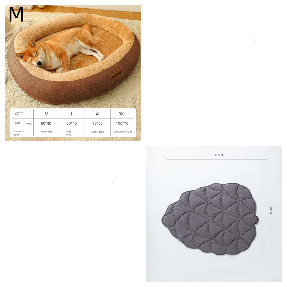 Removable & Washable Dog & Cat Bed – Soft and Comfortable Sleeping Spot