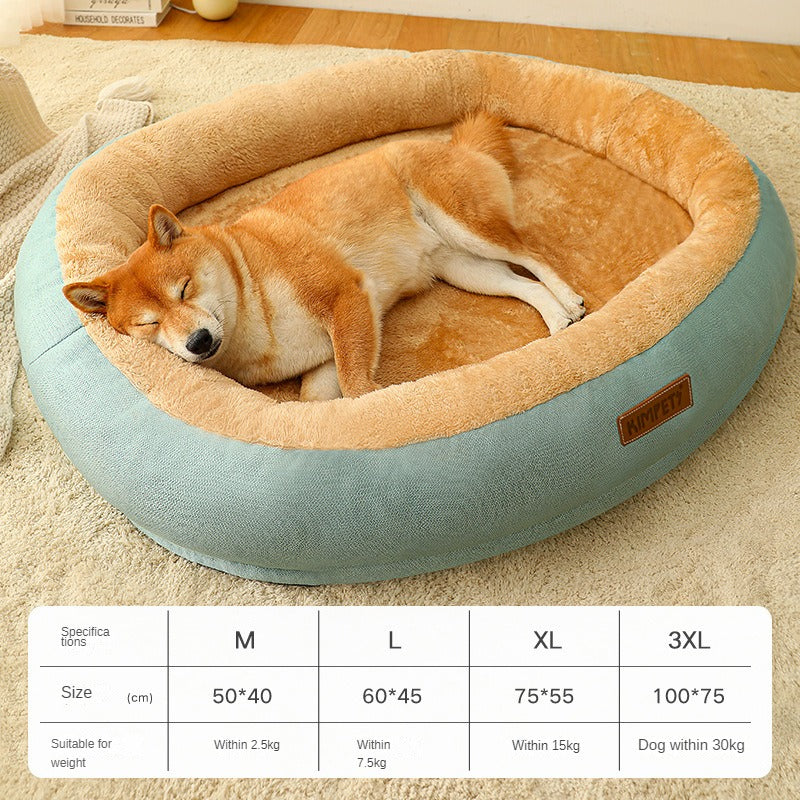 Removable & Washable Dog & Cat Bed – Soft and Comfortable Sleeping Spot