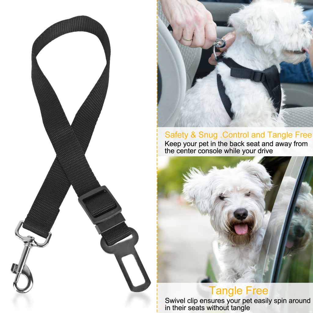 2-Pcs Pet Dog Seat Belt ( Adjustable Safety Strap)