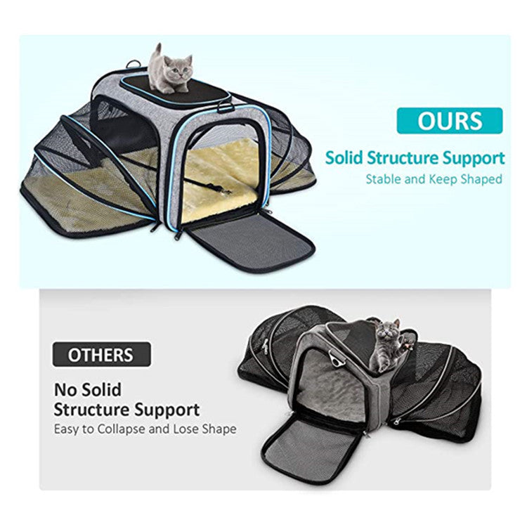 Expandable Airline-Approved Pet Carrier – Soft & Foldable Travel Bag