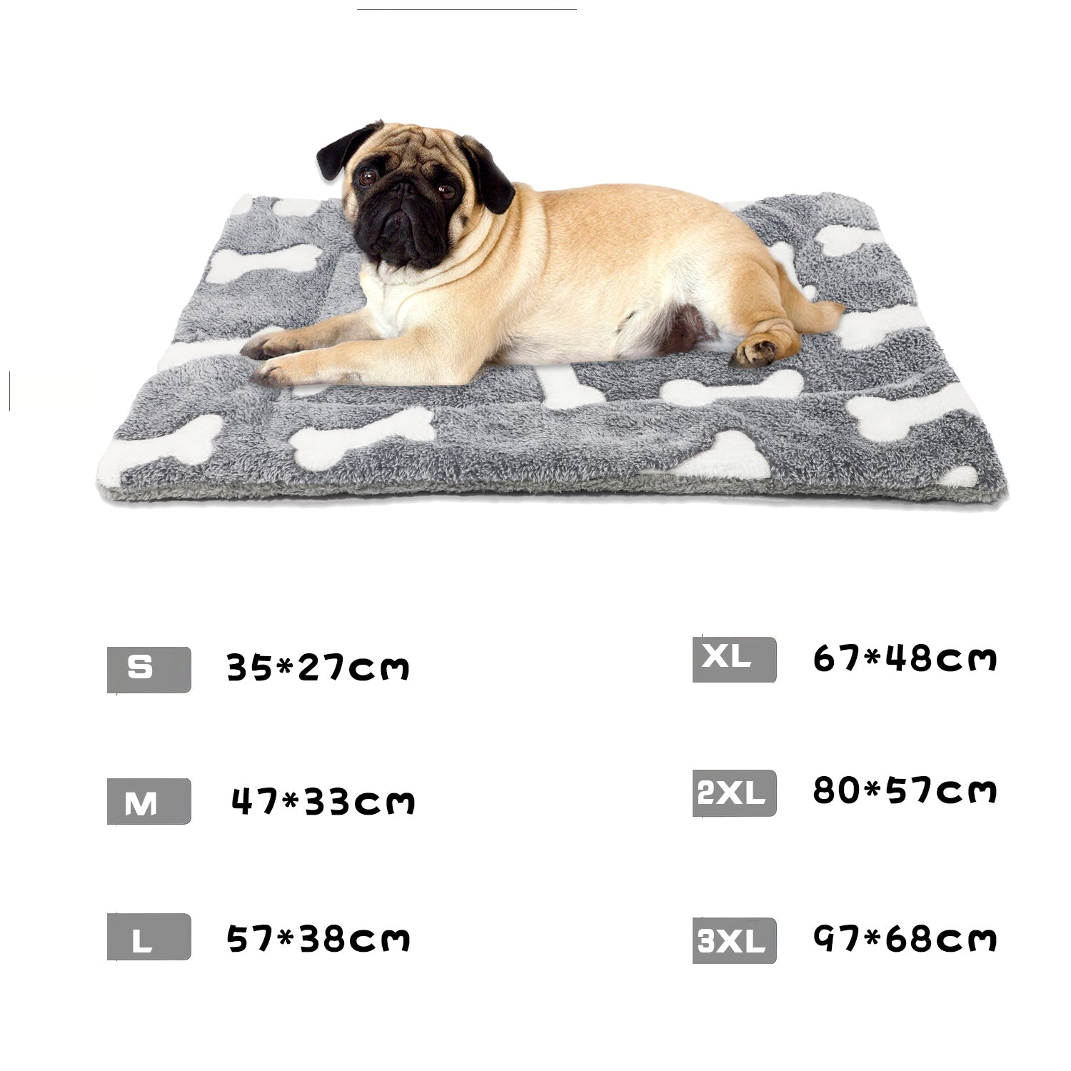 Self-Warming Pet Bed Mat – Washable Reversible Crate Pad for Cats & Dogs
