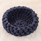 Soft Round Cat Sleeping Basket – Warm & Cozy Pet Bed